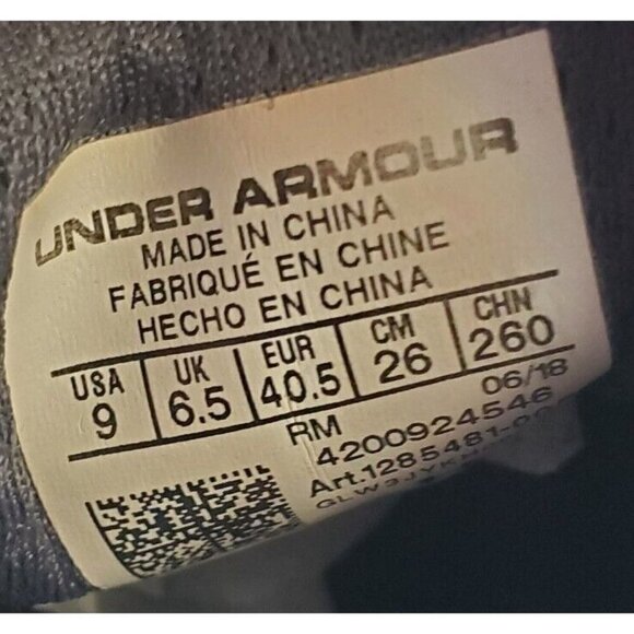 Under‎ Armour SpeedForm Europa Womens size 9 Sneakers Black  1285482-002 - Picture 8 of 13